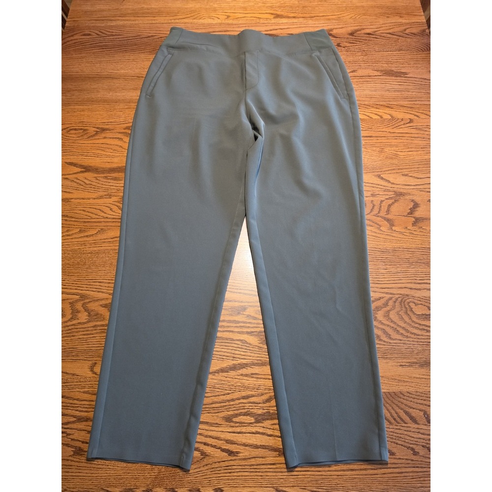 Athleta Endless High Rise Pants Womens Size 16 Tall Green Tapered Fit Stretch